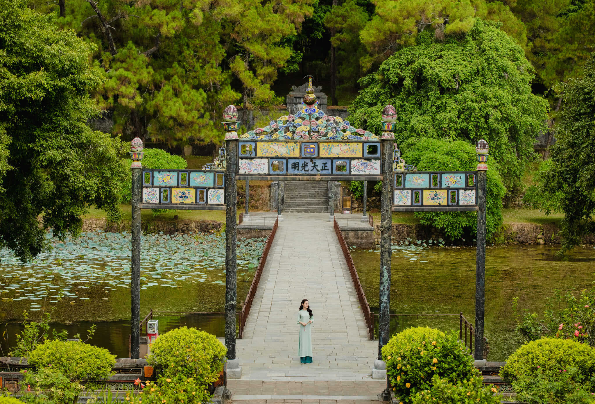 Khung cảnh nên thơ, trữ tình tại Lăng Minh Mạng (Nguồn: Sưu tầm)